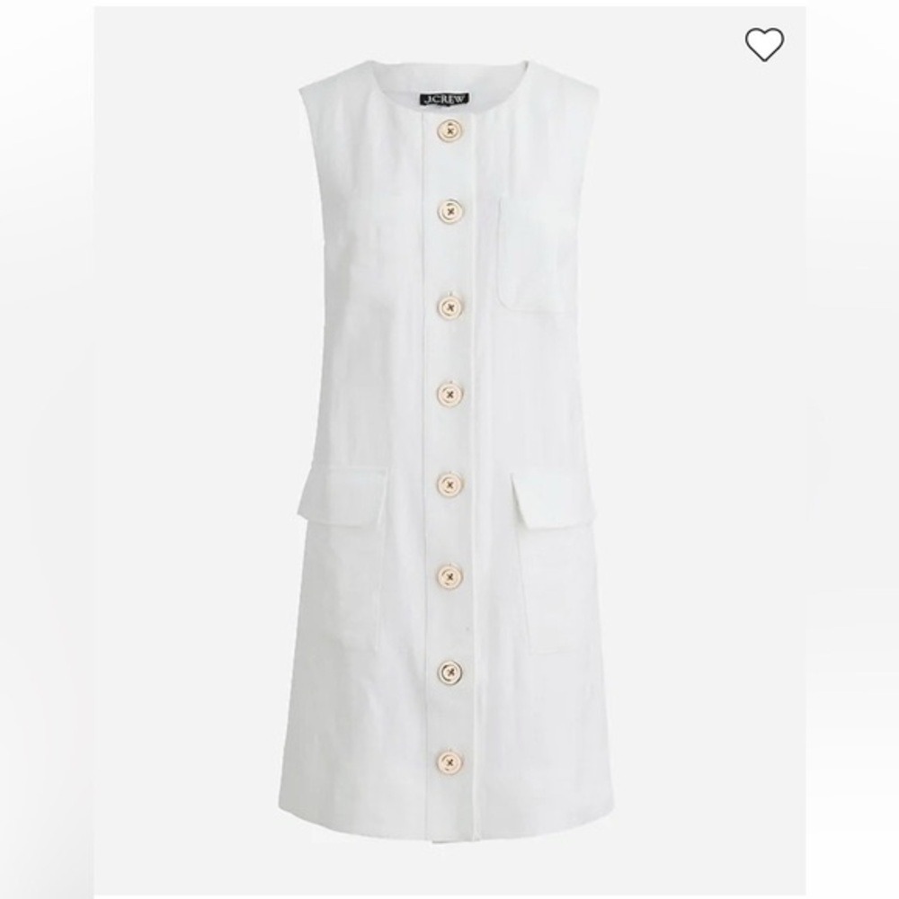 NWT J. Crew Women’s Linen Button Front Shift Dress